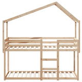 Bunk bed without mattress 90x200 cm solid pine wood