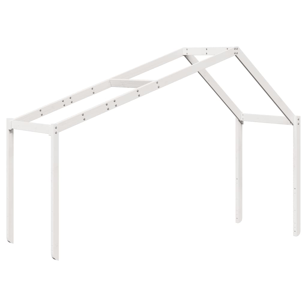 Lit superposé sans matelas blanc 90x200 cm bois de pin massif