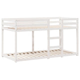 Lit superposé sans matelas blanc 90x200 cm bois de pin massif