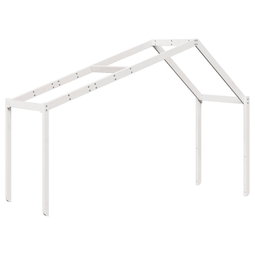 Lit superposé sans matelas blanc 90x200 cm bois de pin massif