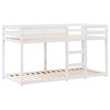 Lit superposé sans matelas blanc 80x200 cm bois de pin massif