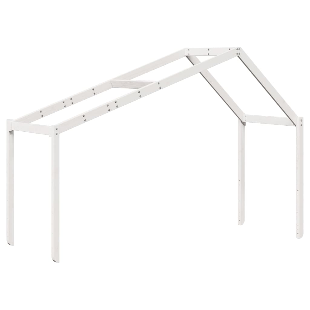 Lit superposé sans matelas blanc 80x200 cm bois de pin massif