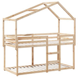 Lit superposé sans matelas 90x190 cm bois de pin massif