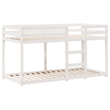 Lit superposé sans matelas blanc 90x190 cm bois de pin massif