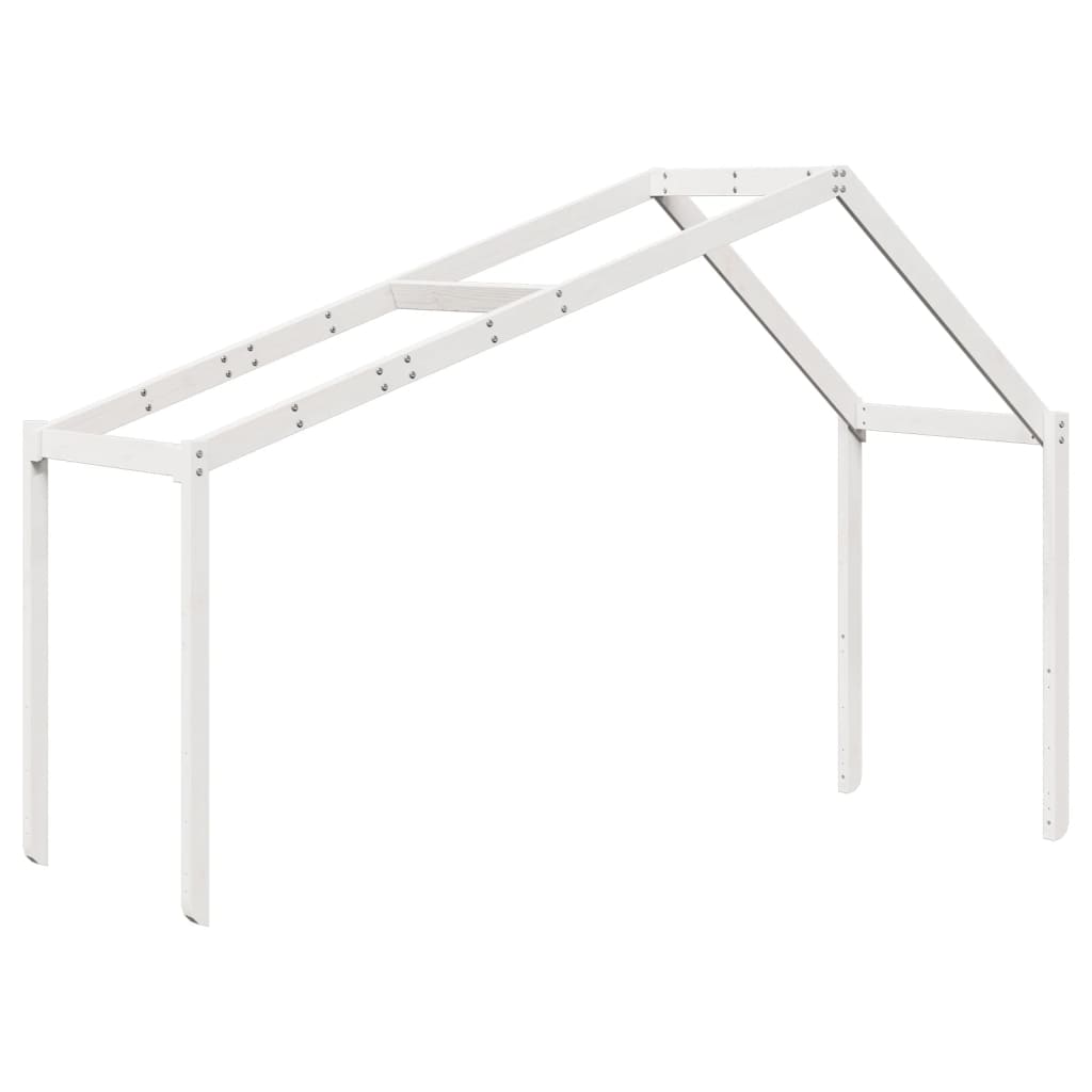 Lit superposé sans matelas blanc 90x190 cm bois de pin massif