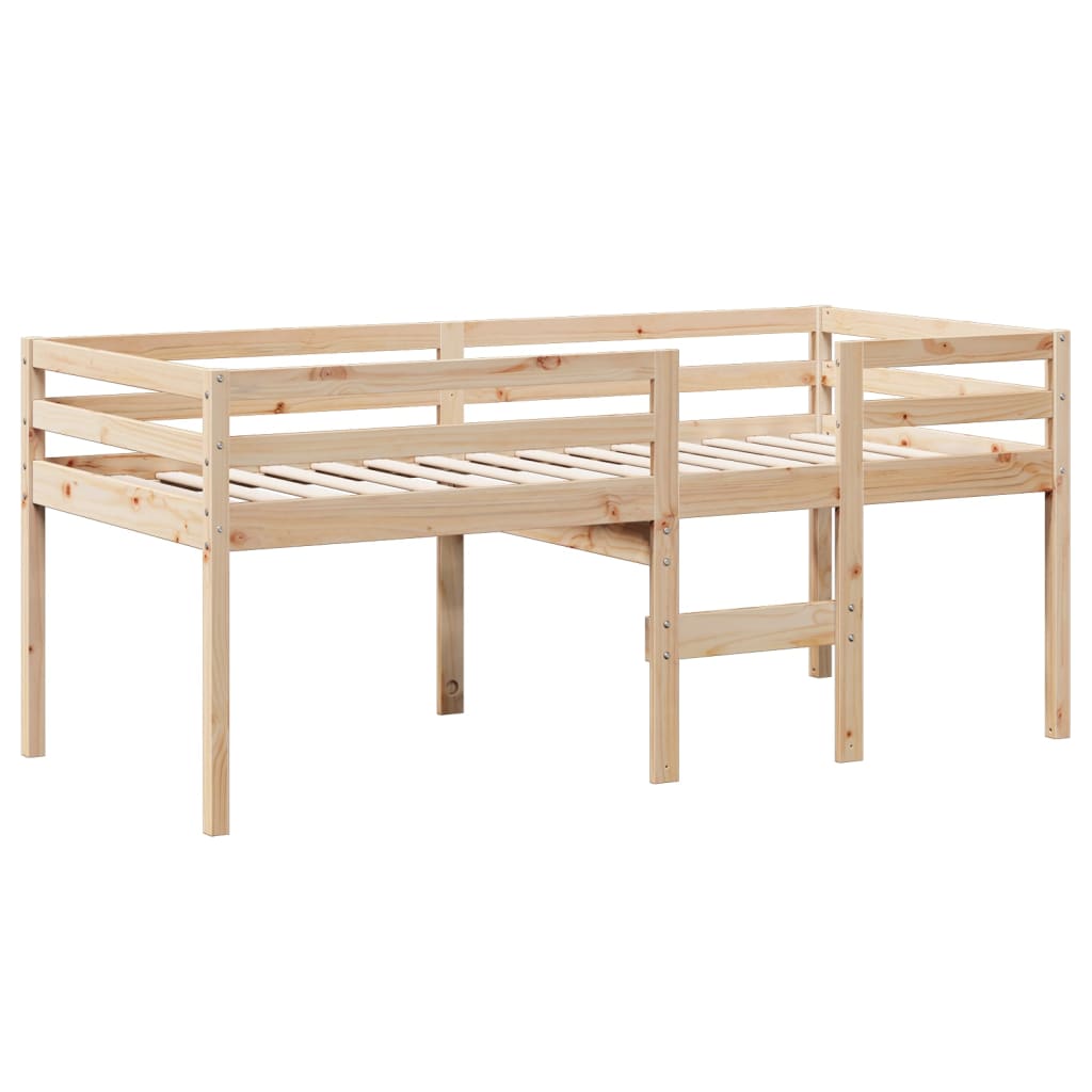 Lit haut sans matelas 90x200 cm bois de pin massif