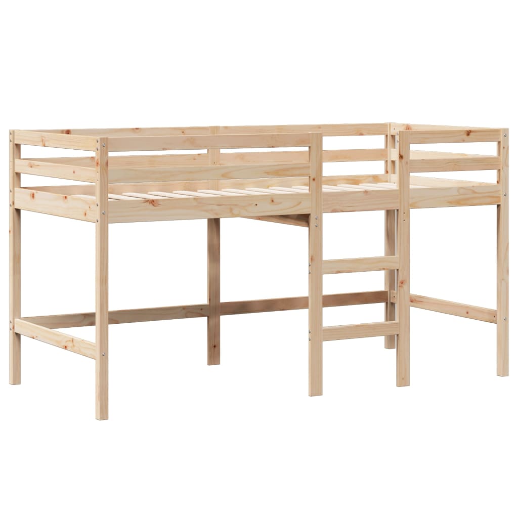 Lit haut sans matelas 80x200 cm bois de pin massif