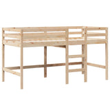 Lit haut sans matelas 80x200 cm bois de pin massif