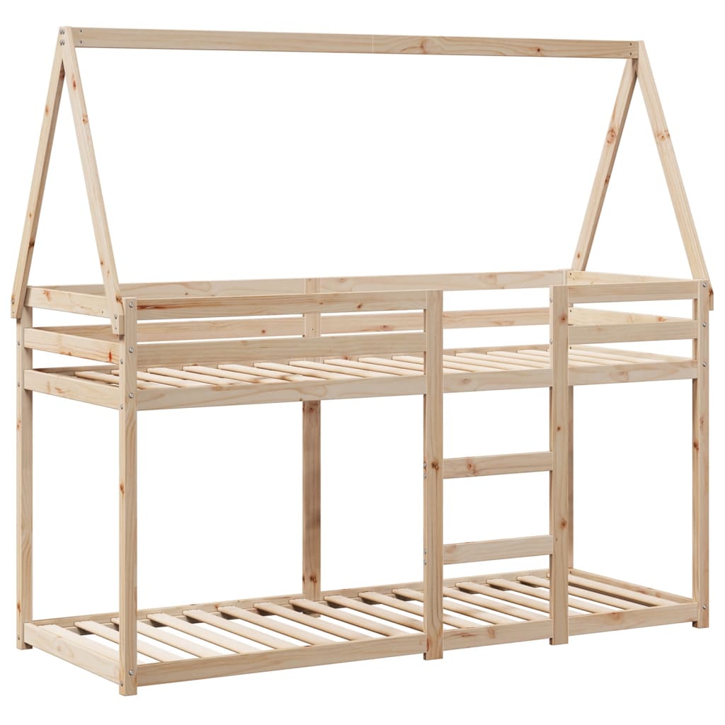 Lit superposé sans matelas 90x200 cm bois de pin massif