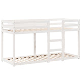 Lit superposé sans matelas blanc 90x200 cm bois de pin massif