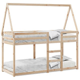 Lit superposé sans matelas 90x200 cm bois de pin massif