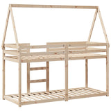 Lit superposé sans matelas 90x200 cm bois de pin massif