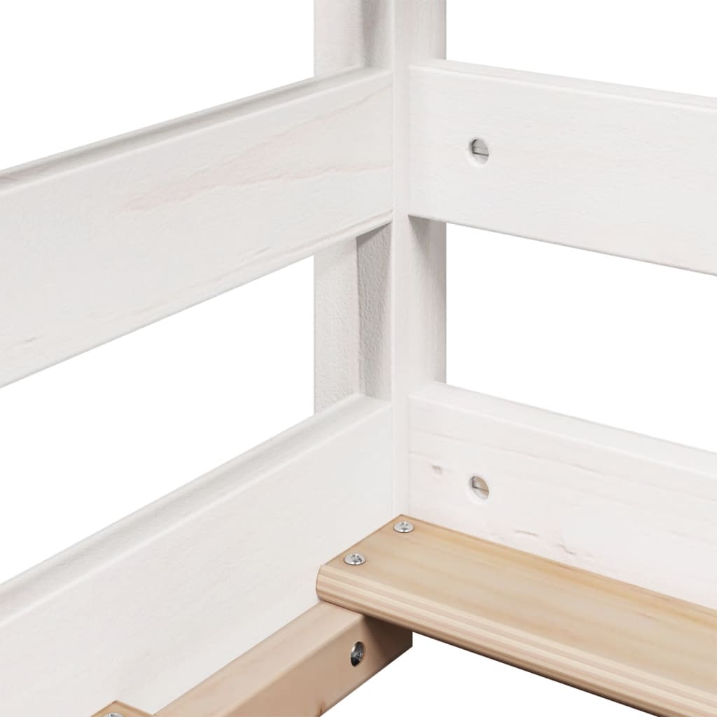 Bunk bed without mattress white 90x200 cm solid pine wood