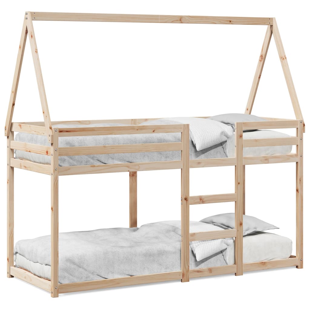 Lit superposé sans matelas 90x190 cm bois de pin massif