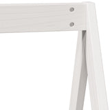 Lit superposé sans matelas blanc 90x190 cm bois de pin massif