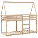 Lit superposé sans matelas 90x190 cm bois de pin massif