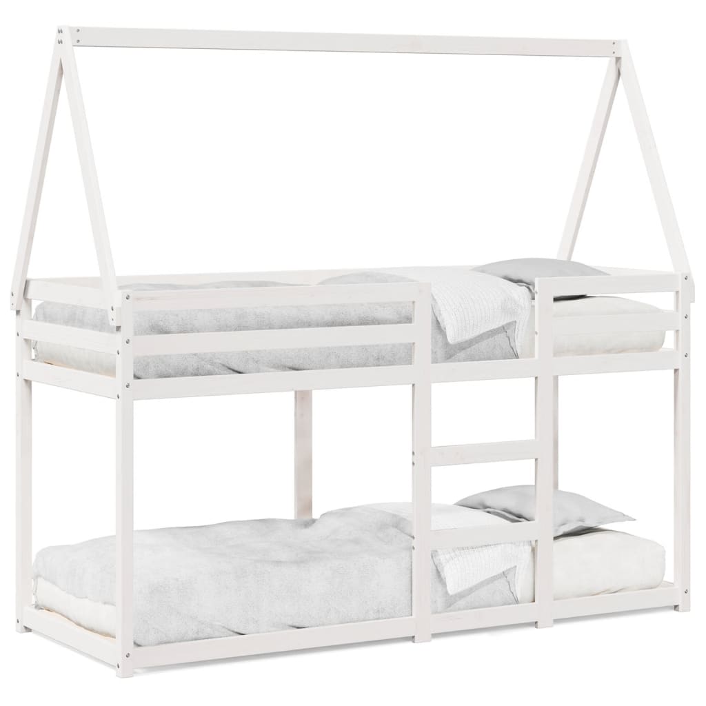 Bunk bed without mattress white 90x190 cm solid pine wood