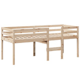 Lit haut sans matelas 90x200 cm bois de pin massif