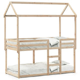 Lit superposé sans matelas 90x200 cm bois de pin massif