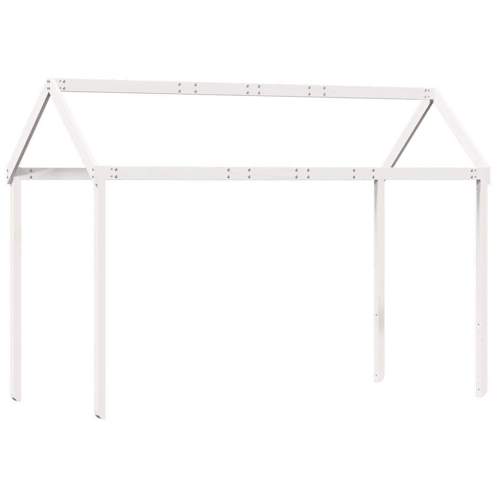 Lit superposé sans matelas blanc 80x200 cm bois de pin massif