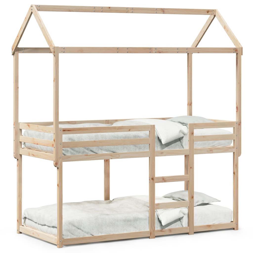 Lit superposé sans matelas 90x190 cm bois de pin massif