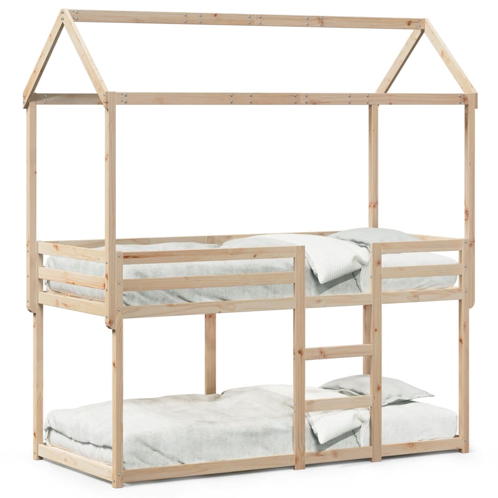 Lit superposé sans matelas 90x190 cm bois de pin massif