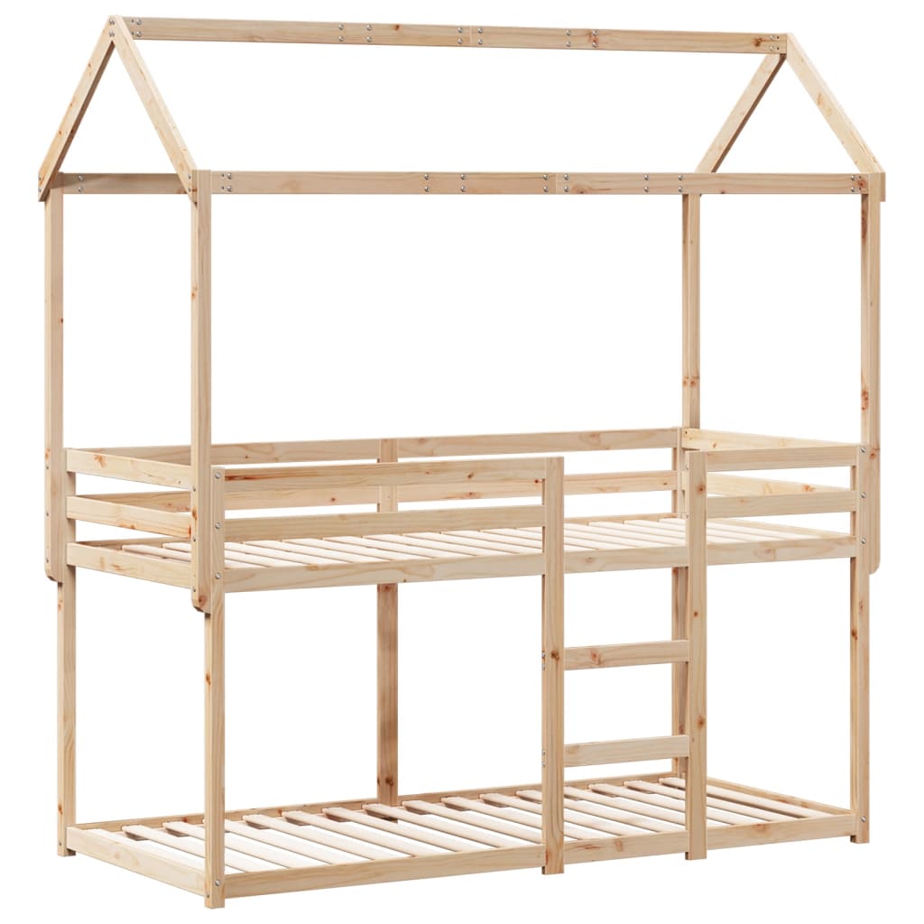 Lit superposé sans matelas 90x190 cm bois de pin massif