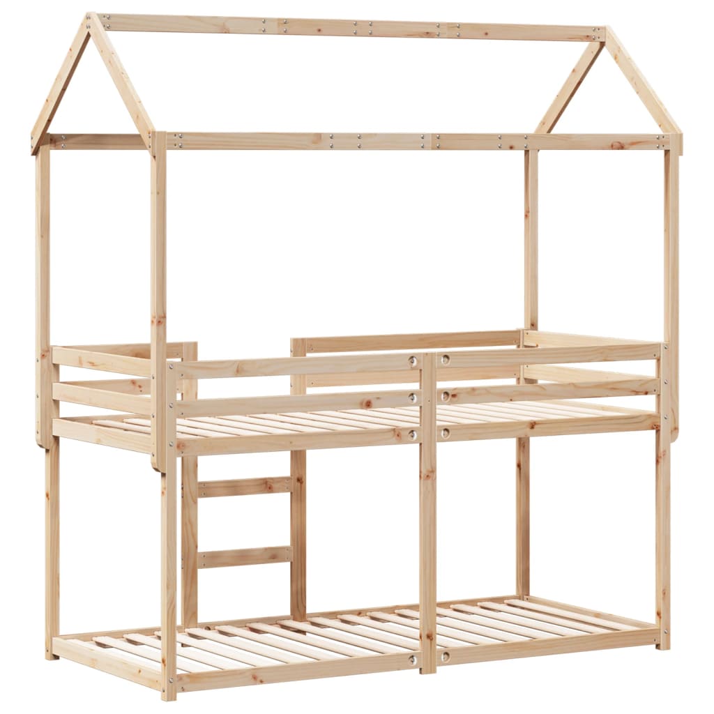 Lit superposé sans matelas 90x190 cm bois de pin massif