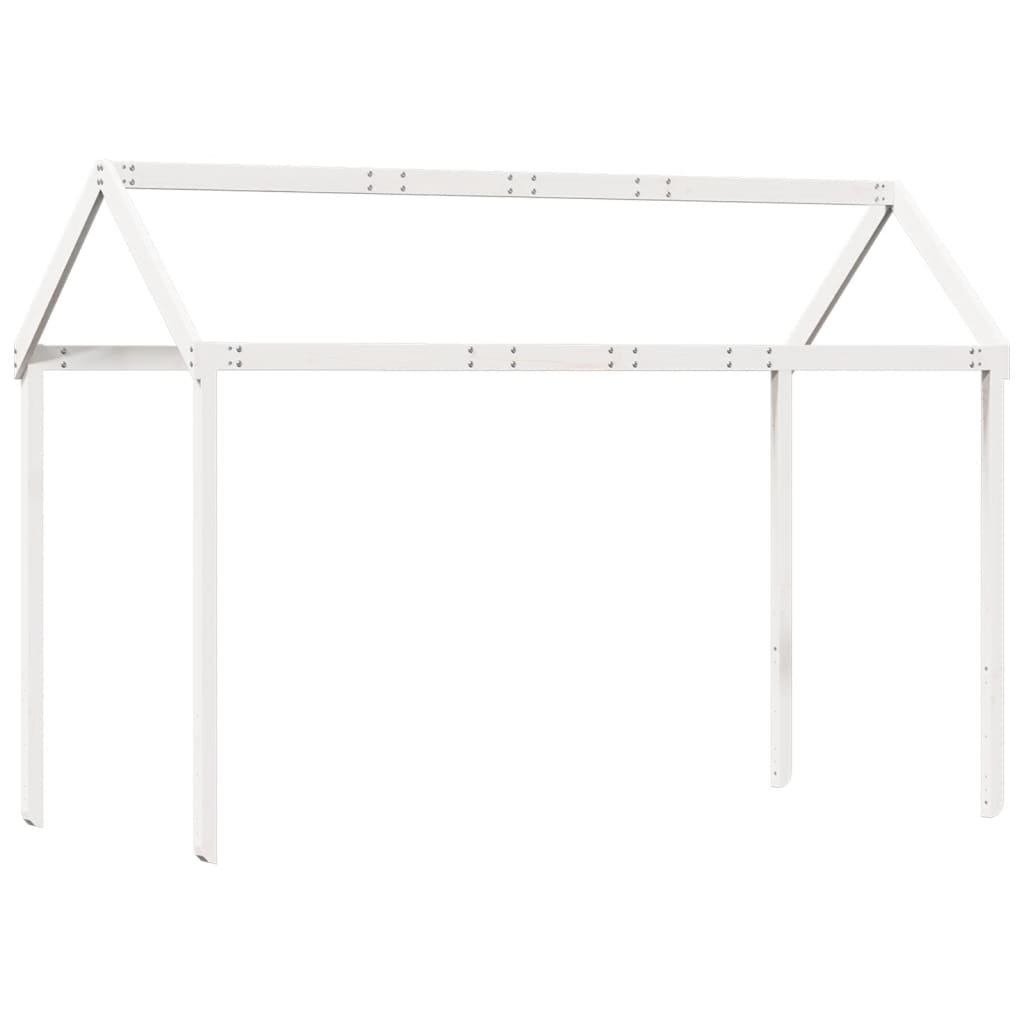 Lit superposé sans matelas blanc 90x190 cm bois de pin massif