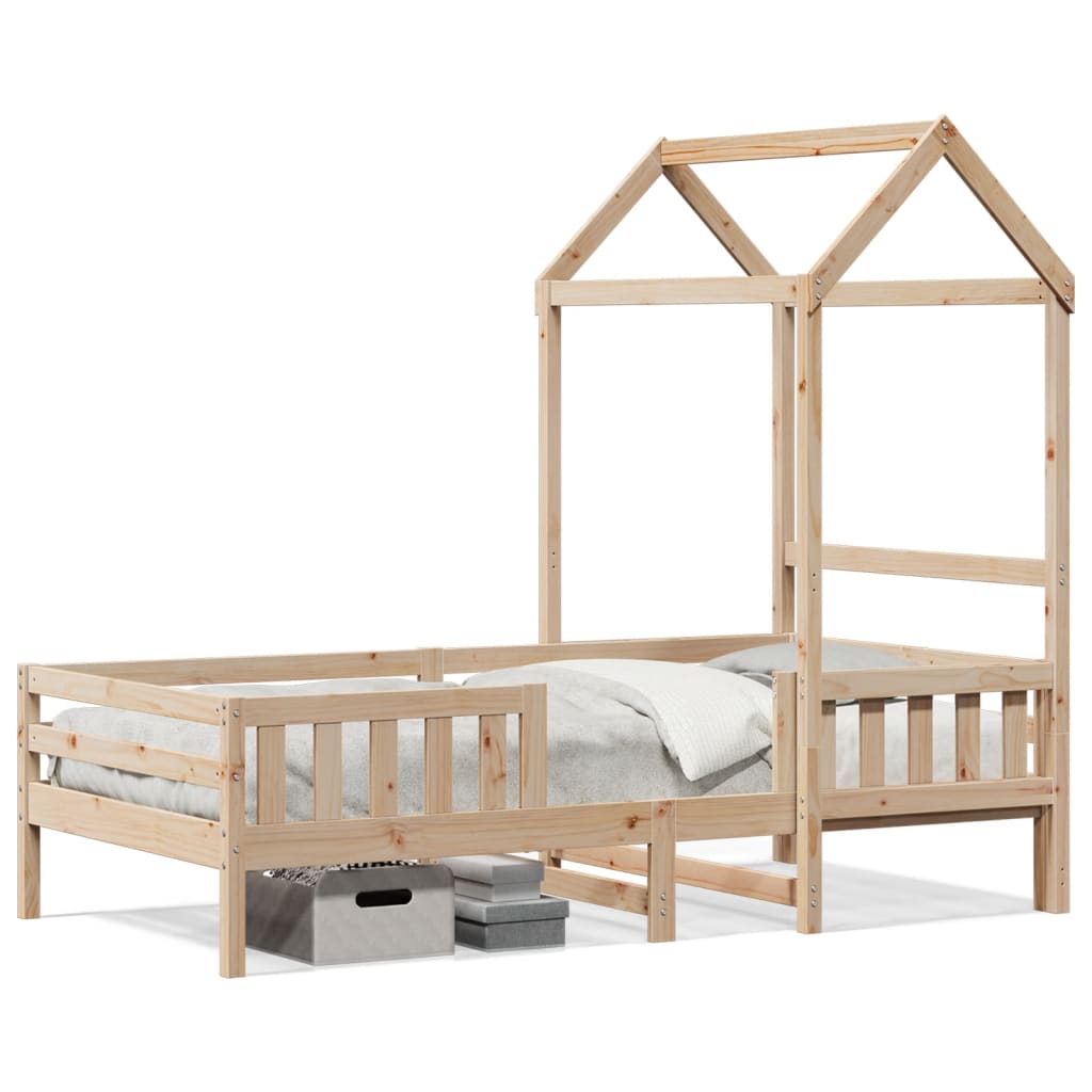 Bed frame with roof without mattress 90x200 cm