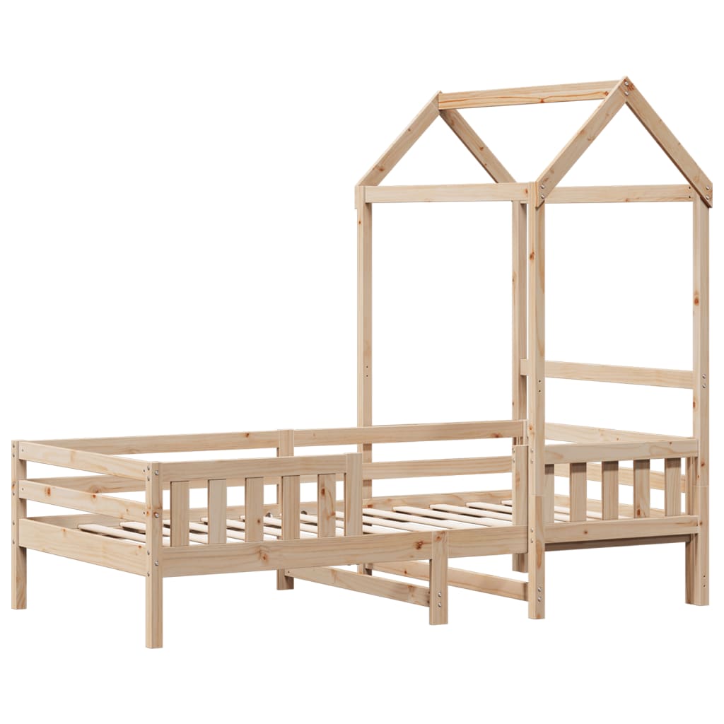 Bed frame with roof without mattress 90x200 cm