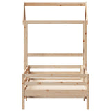 Bed frame with roof without mattress 90x200 cm