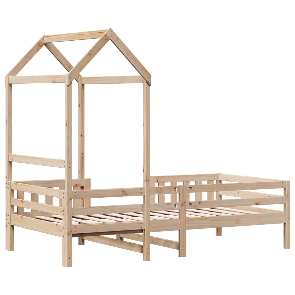 Bed frame with roof without mattress 90x200 cm