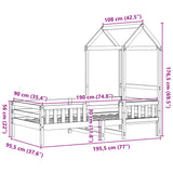 Cadre de lit avec toit sans matelas 90x190 cm