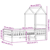 Cadre de lit avec toit sans matelas 75x190 cm