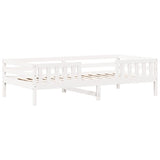 Bed and bench set with roof without mattress 90x190 cm