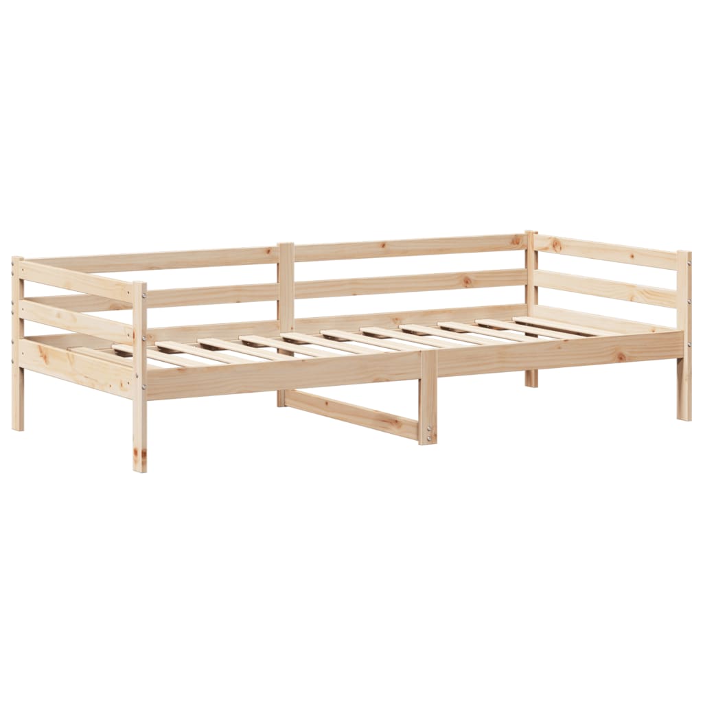 Lit de jour avec toit sans matelas 90x200 cm bois massif