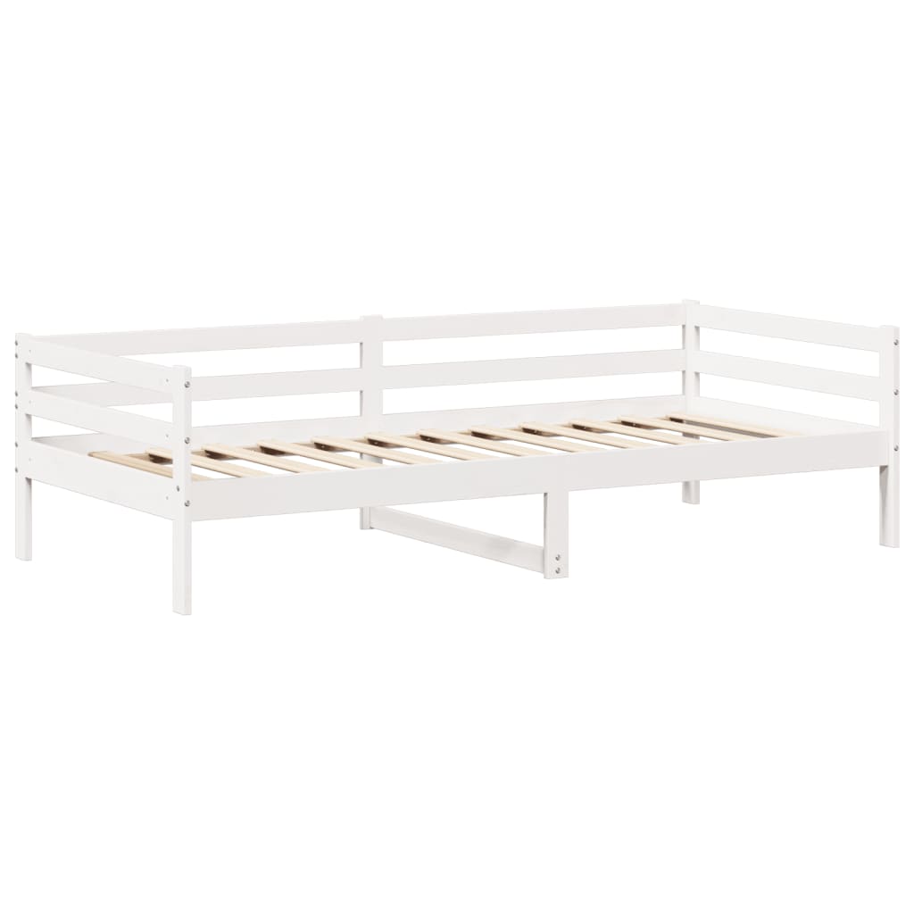 Daybed and bench set with roof without mattress white