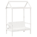 Daybed and bench set with roof without mattress white