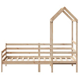 Day bed with roof without mattress 90x200 cm solid wood