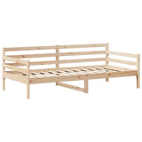 Lit de jour avec toit sans matelas 90x200 cm bois massif