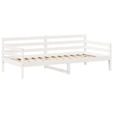 Day bed with roof without mattress white 90x200 cm solid wood