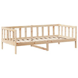 Lit de jour avec toit sans matelas 90x200 cm bois massif