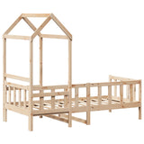 Day bed with roof without mattress 90x200 cm solid wood