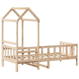 Day bed with roof without mattress 90x190 cm solid wood