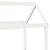 Lit de jour avec toit sans matelas blanc 90x190 cm bois massif