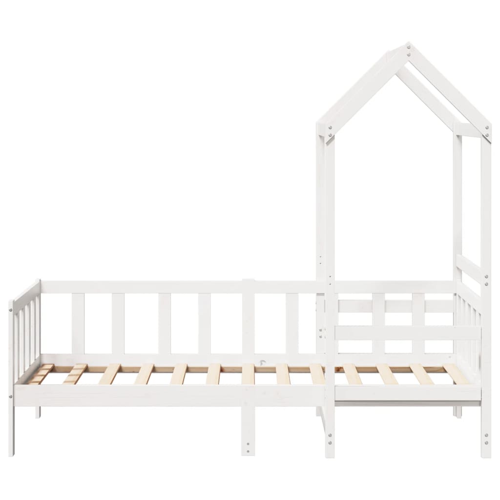 Daybed and bench set with roof without mattress white