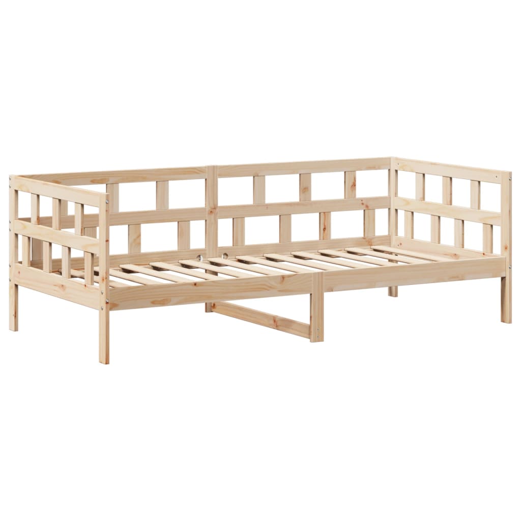 Lit de jour avec toit sans matelas 90x200 cm bois massif