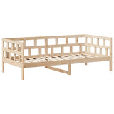 Lit de jour avec toit sans matelas 90x200 cm bois massif