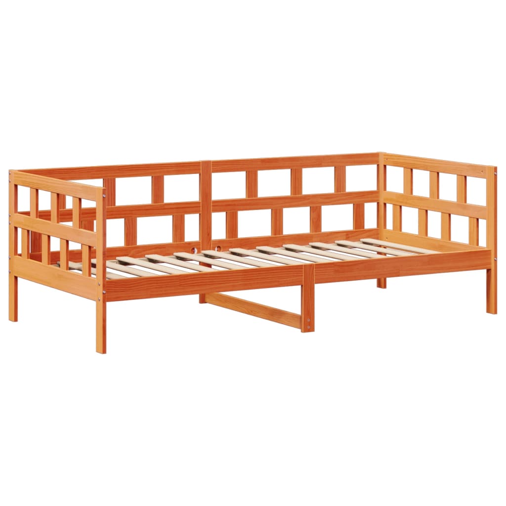 Lit de jour avec toit sans matelas 90x200 cm bois massif